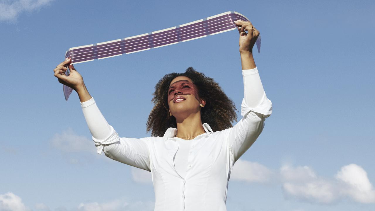 Printable solar film developed by the CSIRO. Picture: Supplied