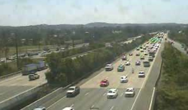 Heavy delays on M1 at Coomera. Picture: TMR