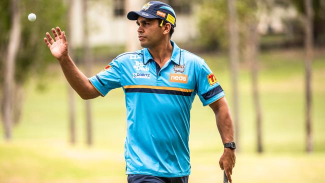 Tyrone Peachey wasted no time in trying out the Parkwood International course. Picture: Gold Coast Titans