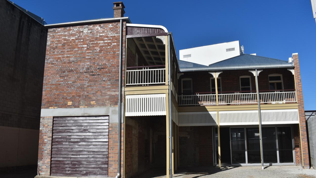 The back of the hotel where the extension will occur.