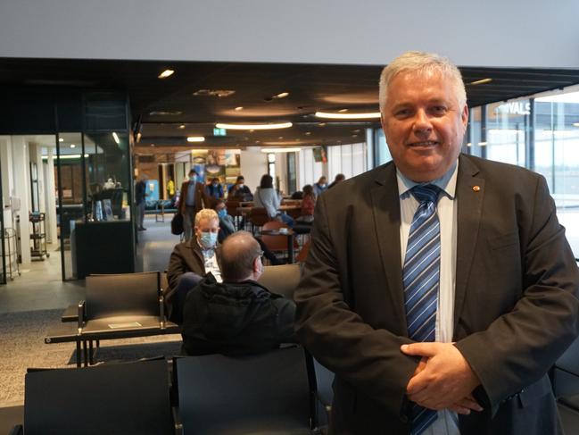 Senator for South Australia Rex Patrick at the official opening ofthe Mount Gambier Regional Airport. Picture: Jessica Ball.