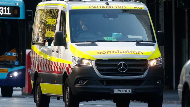 Emergency servies raced to the crash scene on the Central Coast just after 7am. Picture: NewsWire / Nikki Short.