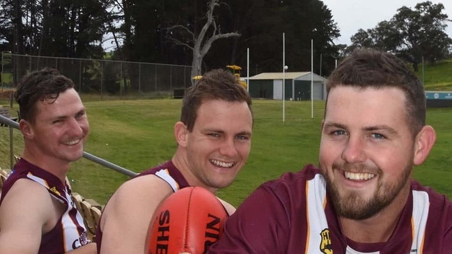 Hourigan (right) with brothers Jack and Lachlan. Picture: Nairne Bremer Football Club