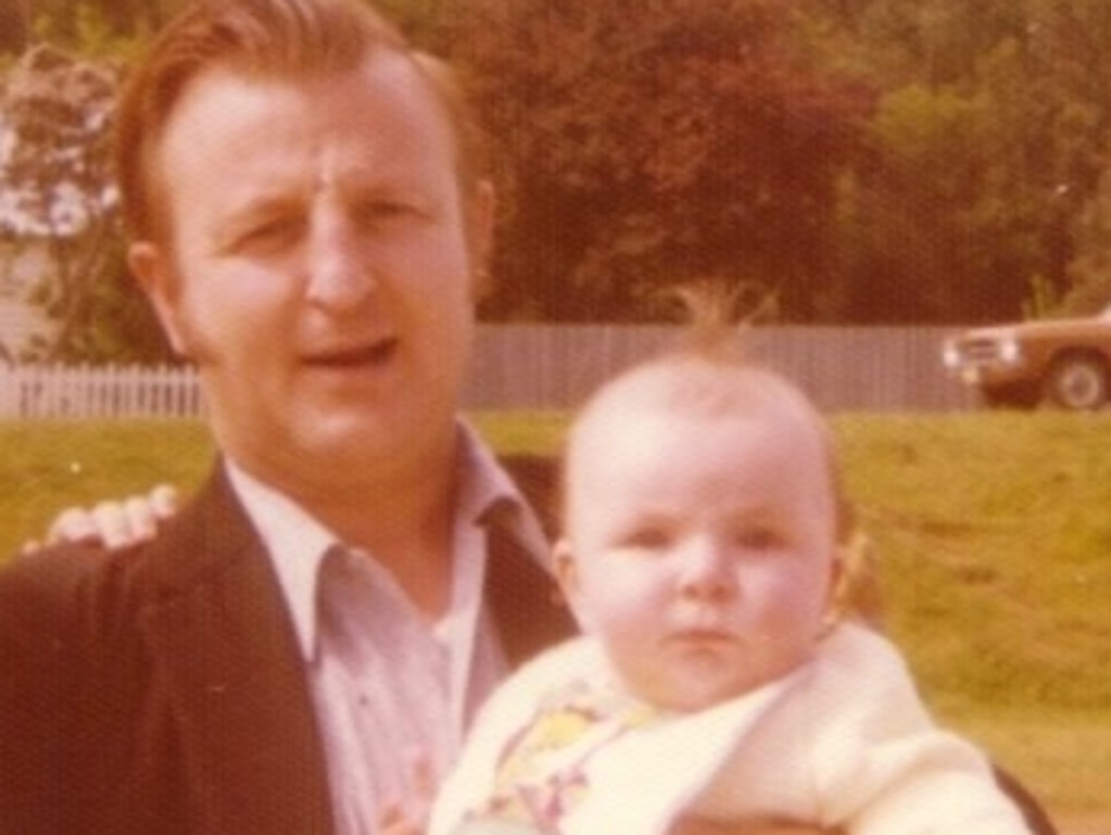 Missing person Ian Nichols holding his daughter Christine when she was a baby. Picture: Facebook