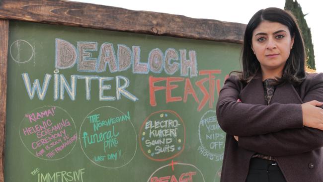 Deadloch, episode 1. Susie Youssef as Aleyna Rahme. Picture: Bradley Patrick.