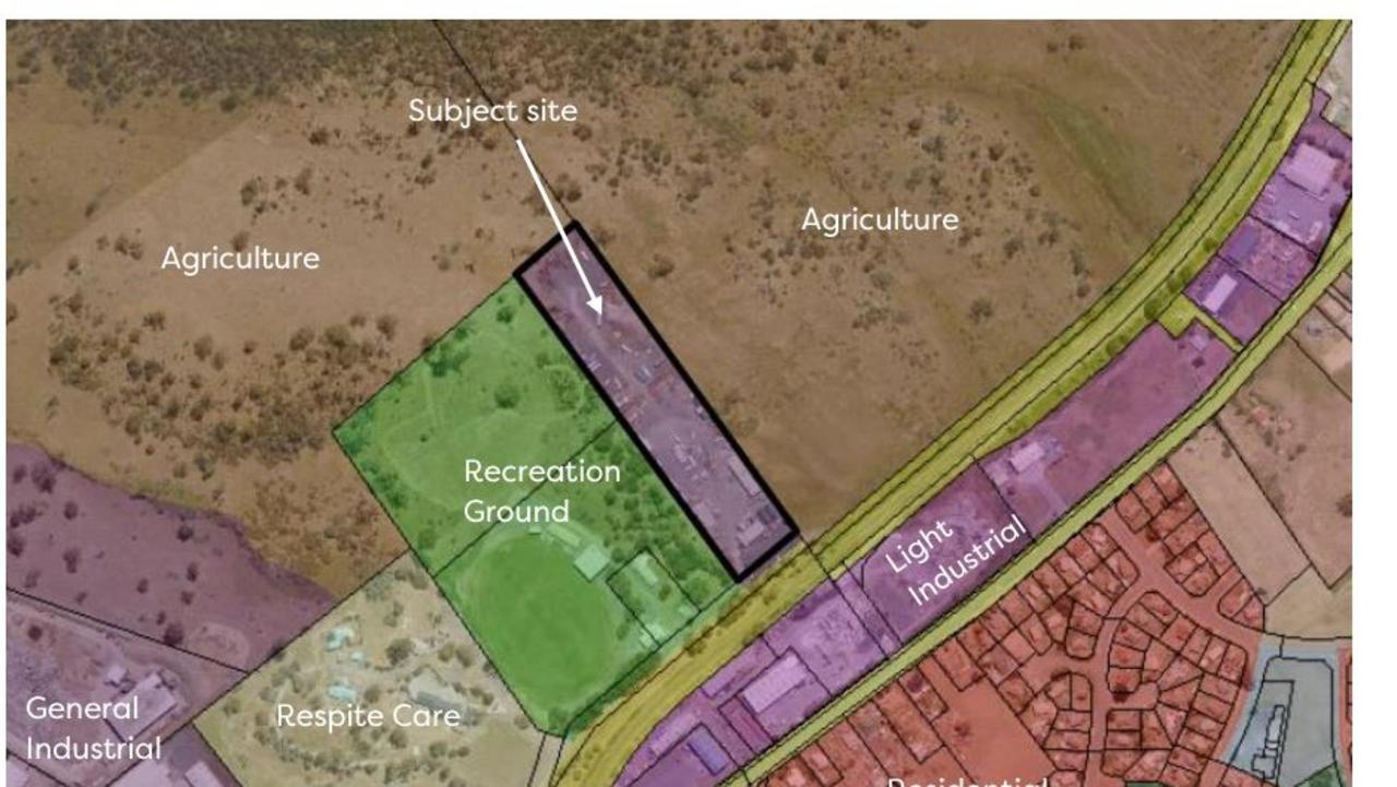 Neighbouring zones for the proposed metal recycling site. Picture: supplied