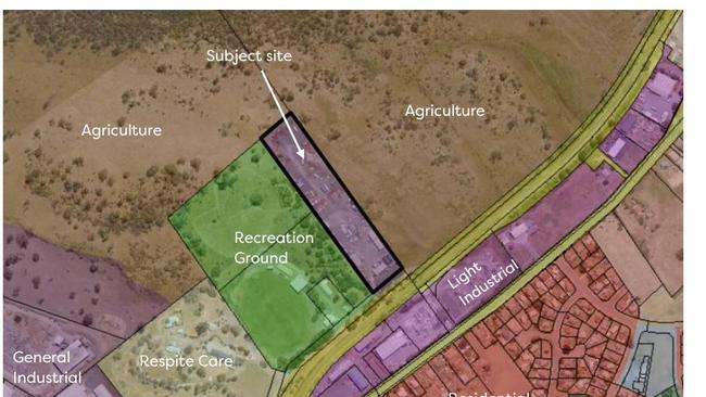 Neighbouring zones for the proposed metal recycling site. Picture: supplied