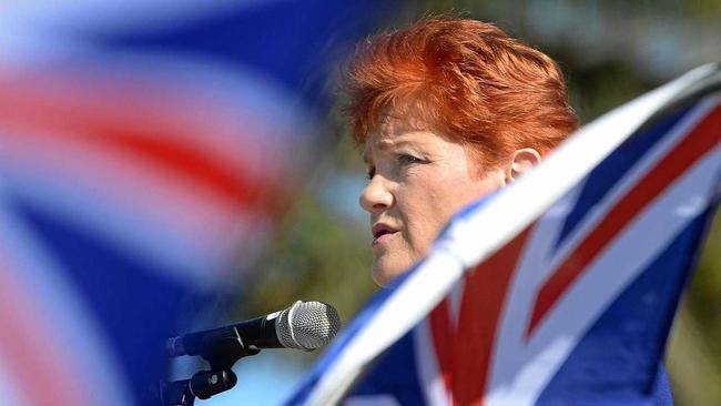 One Nation leader Pauline Hanson yesterday announced the candidates her party will put forward in the Ipswich and Lockyer regions in the Queensland election. Picture: Chris Ison ROK190715crally4