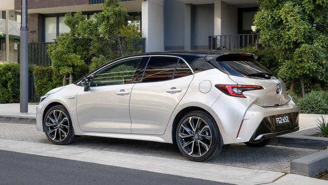 The Corolla small car is also going hybrid only.