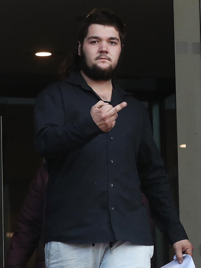 Charlie Read outside Hobart Magistrates Court. Picture: Nikki Davis-Jones