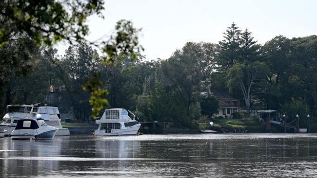 Water levels have receded on the Georges River at Milperra. Picture: John Grainger