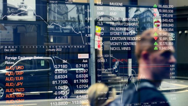 Pre-Ukraine, the economic outlook was already messy and uncertain. Above, the Australian Securities Exchange in Sydney. Picture: NCA NewsWire / Jeremy Piper