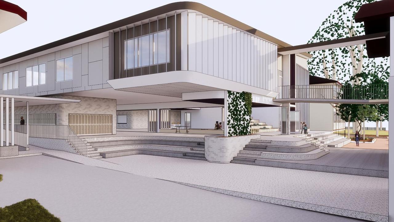 Concept art for the proposed new creative hub at the Glennie School in Toowoomba, which has been lodged with the council. Designs by Burling Brown Architects.