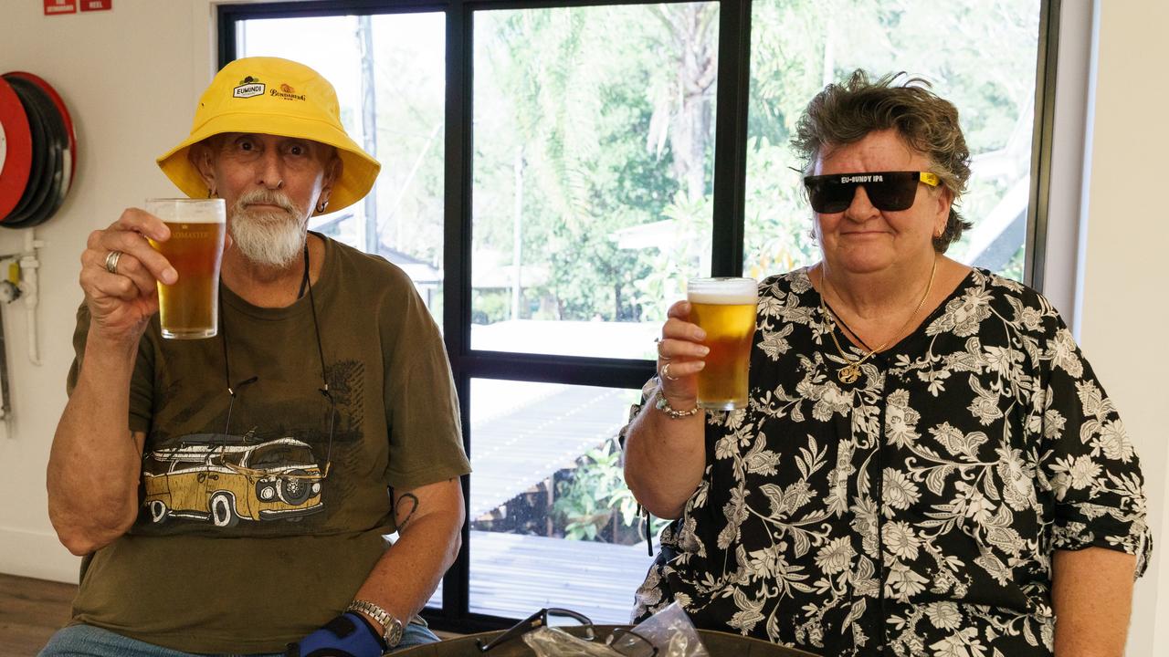 Bob and Kate Wilson enjoying the new EuBundy IPA. Picture: Alain Bouvier