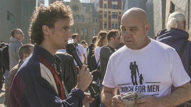 Marty Smiley attended the Melbourne March for Men Rally to try and understand where we’re going wrong. Picture: supplied