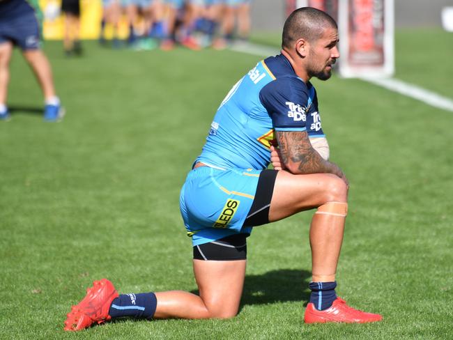 Nathan Peats succumbed to a rib injury. Picture: AAP