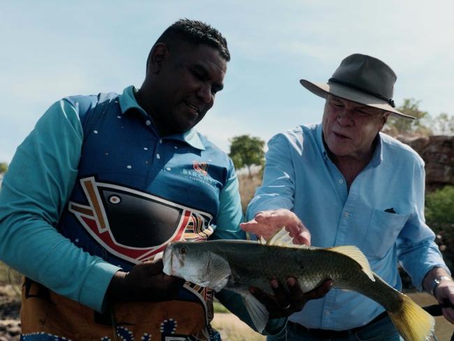 Charles Wooley's Indigenous fishing guide Sam Birch in the WA Kimberley.