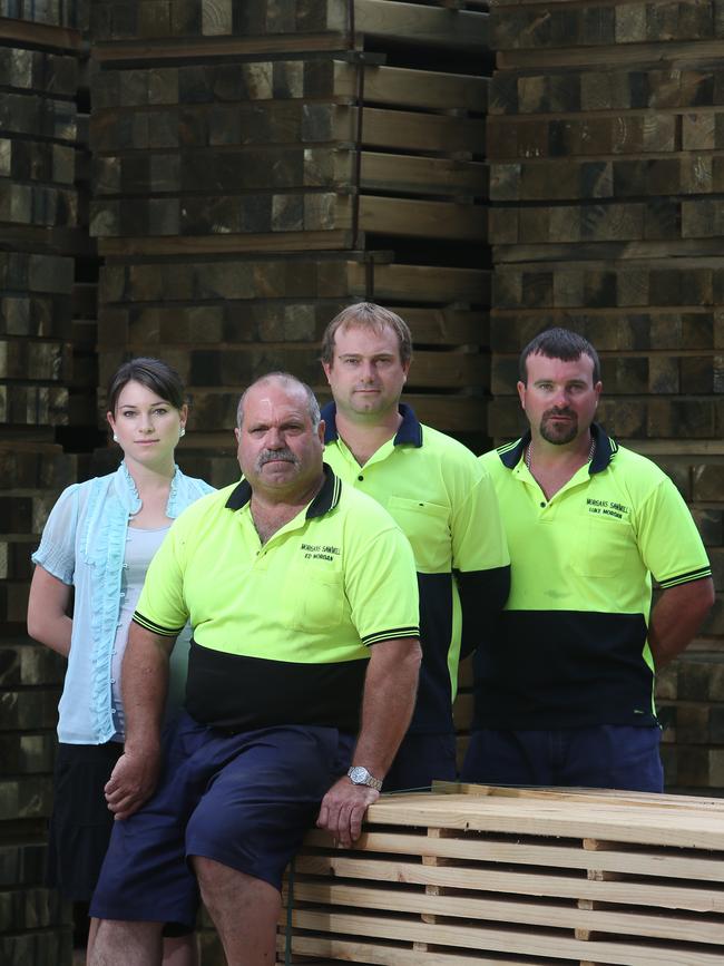 The Morgan family would process timber from Kangaroo Island.