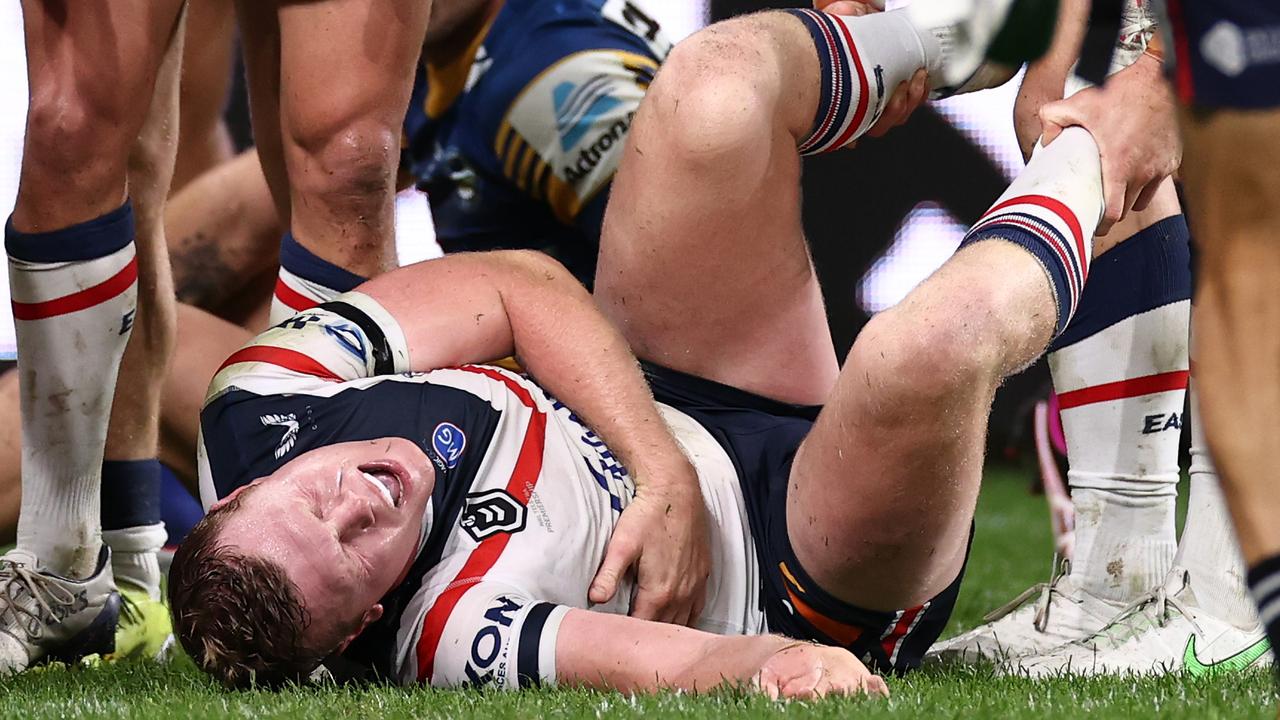 Drew Hutchison punctured his lung against the Eels in round nine. Picture: Cameron Spencer/Getty Images