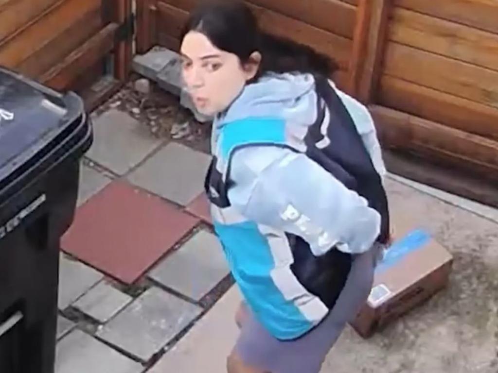 An Amazon delivery driver was fired after being caught on camera relieving herself. Picture: KTLA