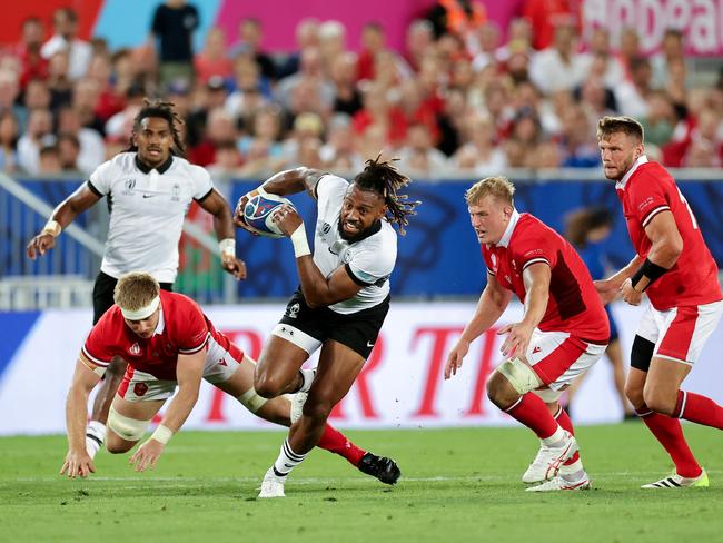 Waisea Nayacalevu of Fiji breaks. Picture: Jan Kruger/Getty Images