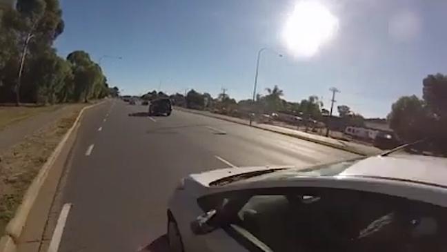 Adelaide cyclist has close encounter with car