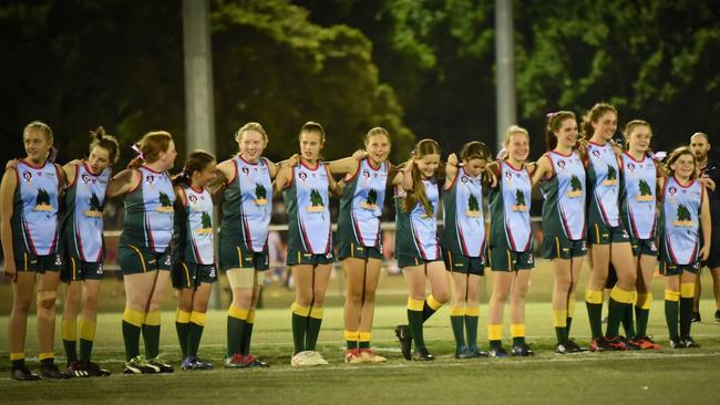 The Forest Lake junior Australian football club under 13 girls are premiers. PIC: QAFL