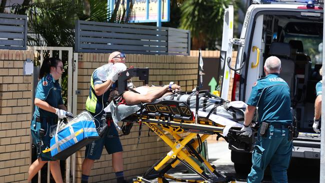 A drowning at a resort on the Gold Coast Hwy, in Surfers Paradise. Picture: NIGEL HALLETT