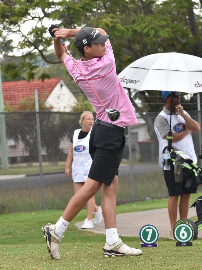 Brisbane's Henry Wright (boys 13-14 years) at the US Kids Golf Foundation Australian Open at the Rockhampton Golf Club on September 28.