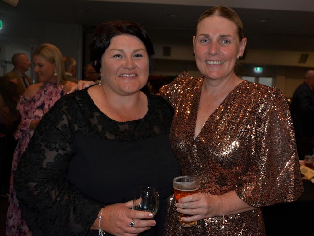 (L) to (R) Shannon and Kirsty enjoying their night on the town for Warwick's Coppers Ball charity event on Saturday night.