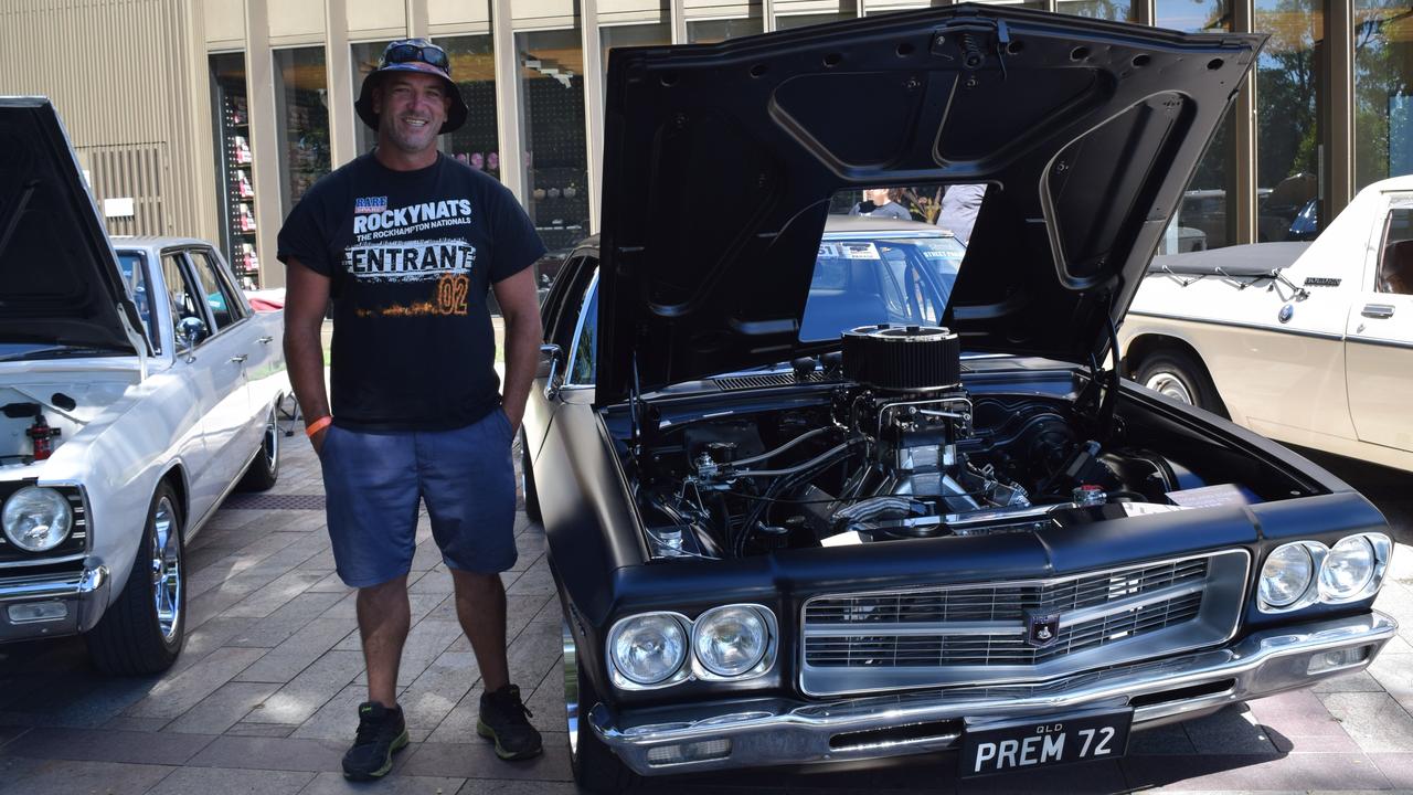 Chris Fitzhenry with his car in the Rockynats Show and Shine in the CBD on Sunday, April 17.