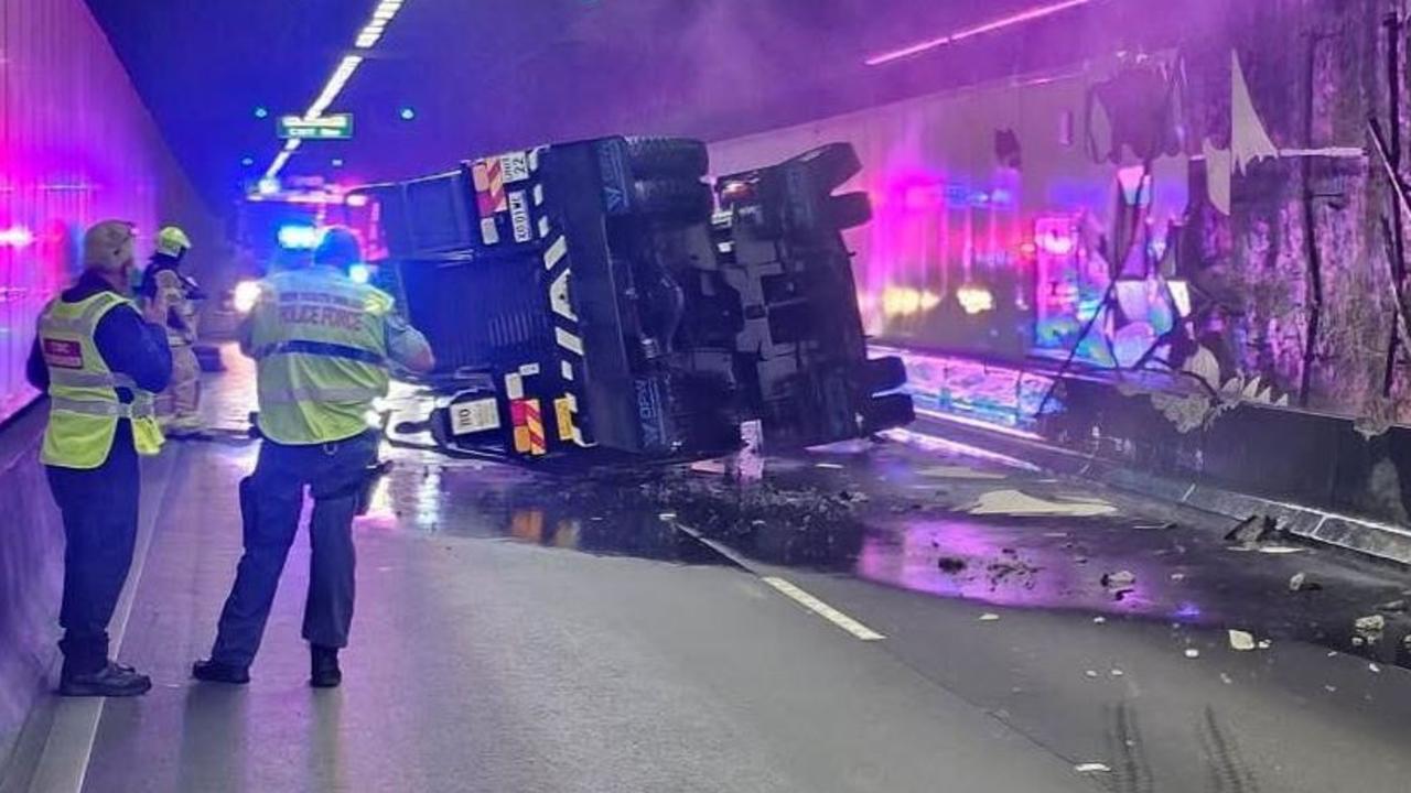 Chaos on Sydney’s M5 after crane crash