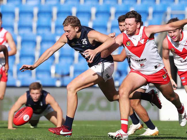 TSL. Arie Schoenmaker in action for Launceston against Clarence in the TSL. Picture: Nikki Davis-Jones