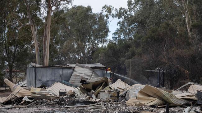 44 homes were destroyed after bushfires broke out on Tuesday. Picture: Jason Edwards