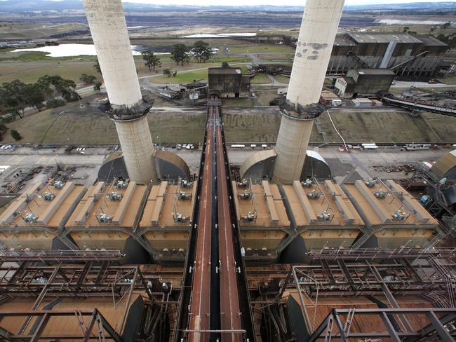 Hazelwood Power station and coal mine tour. View from the roof of the power station. Picture: David Caird