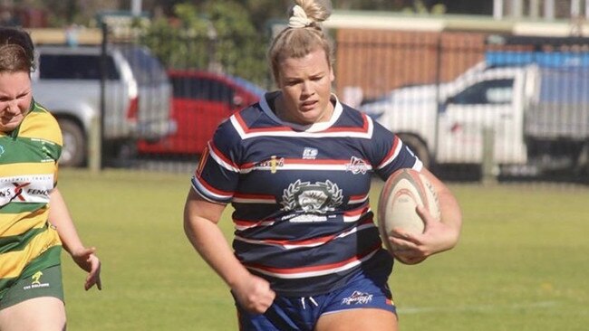 NRLW newcomer Ellie Johnson playing rugby for Wauchope Thunder. Pic: Supplied