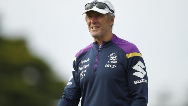 GEELONG, AUSTRALIA - JANUARY 22: Storm head coach Craig Bellamy is seen during a Melbourne Storm NRL training session at Geelong Grammar School on January 22, 2021 in Geelong, Australia. (Photo by Daniel Pockett/Getty Images)