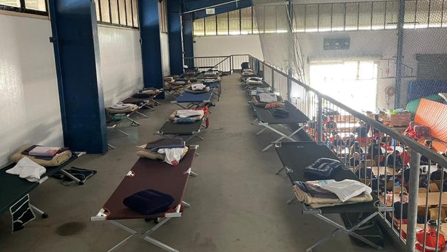 Beds at the Queensland Fire and Rescue Service Flexible Habitat at the Showgrounds in Ingham. Picture: Supplied