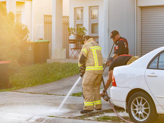 Fire and Rescue NSW crew at the scene. Picture: NewsWire / Monique Harmer