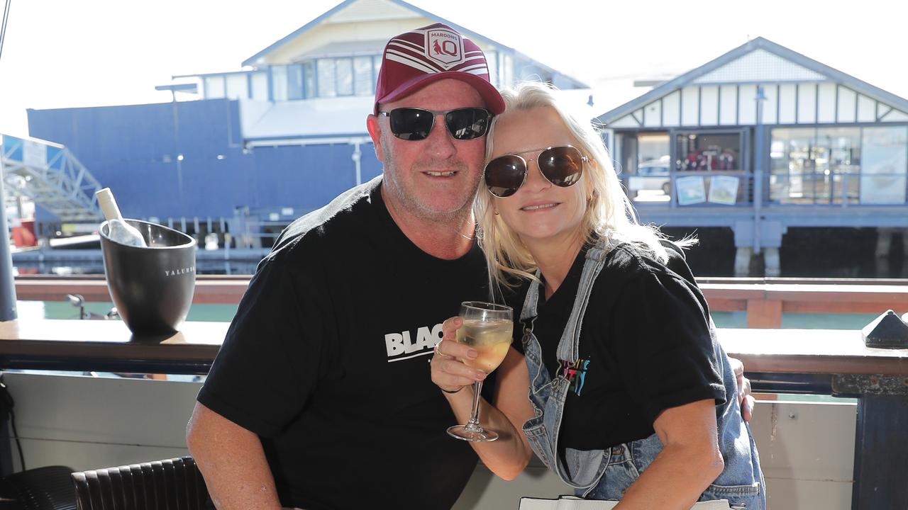 <p>Allan McDonnell and Elke White at the Fishermans Wharf, which is closing down today, Sunday, June 25, 2028. Photo: Regi Varghese</p>