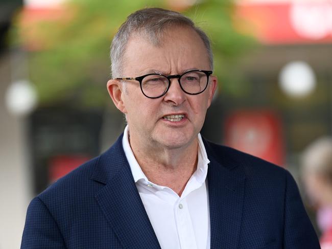 Opposition leader Anthony Albanese boasted of his ability to duck down to Woolies for a shop. Picture: NCA NewsWire / Jeremy Piper