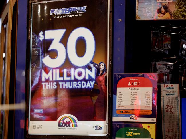 SYDNEY, AUSTRALIA - NewsWire Photos APRIL 17, 2025: Powerball has jackpotted to $30m, following the Oz Lotto $70m won on Tuesday. Picture: NewsWire / Nikki Short