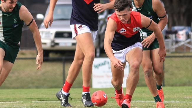 Montrose’s Max Hall provided plenty in an inside-midfield role on Saturday, helping feed Billy Schilling (seven goals) and Mitch Davis (six). Field of View Sports Photography