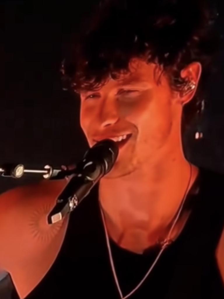 Mendes got candid during his concert. Picture: TikTok