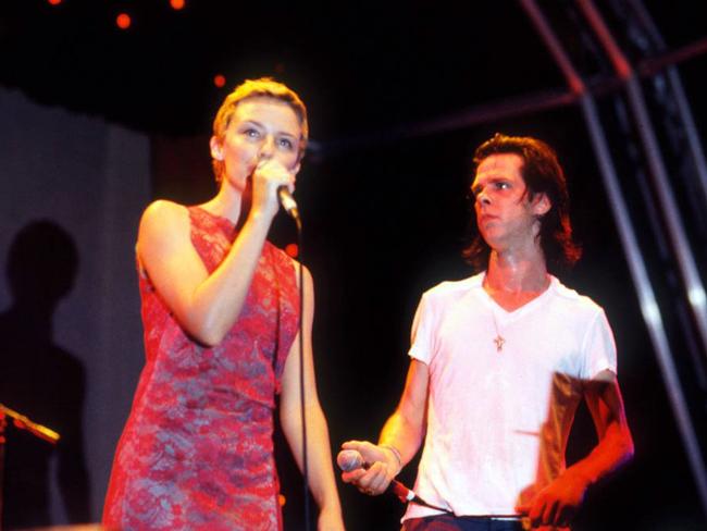 Kylie Minogue and Nick Cave at the Big Day Out in 1996. Picture: Supplied