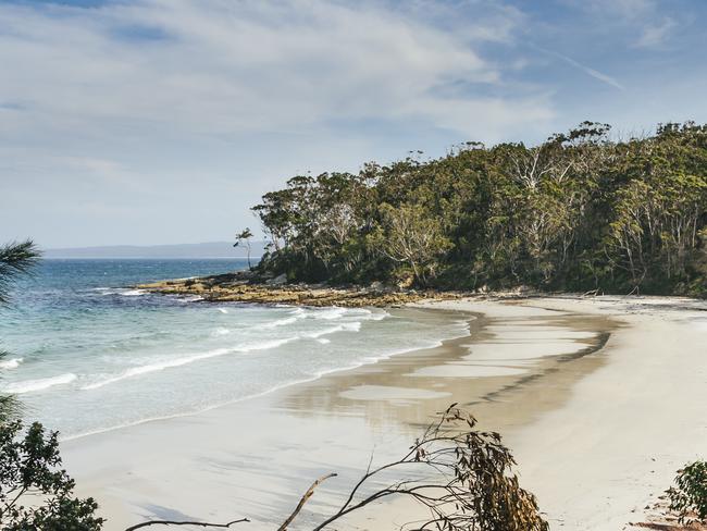 One of the many beautiful white sand coves at Jervis Bay in New South Wales, Australia.