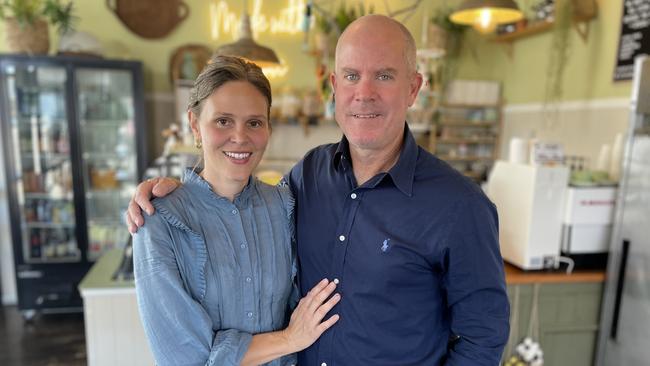 Brett Snell and Fran Niedermaier with their cafe Little Sunshine &amp; Co, which they hope to adapt to include a gelato shop.