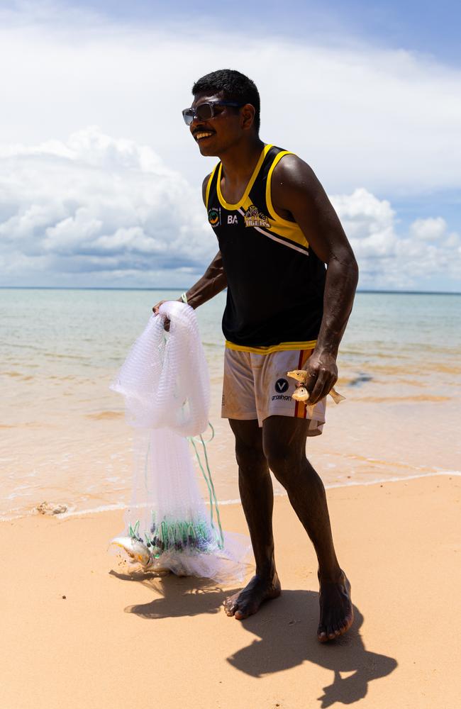 Maurice Rioli Jr during Richmond's pre-season trip to the Tiwi Islands earlier this year. Picture: Richmond FC