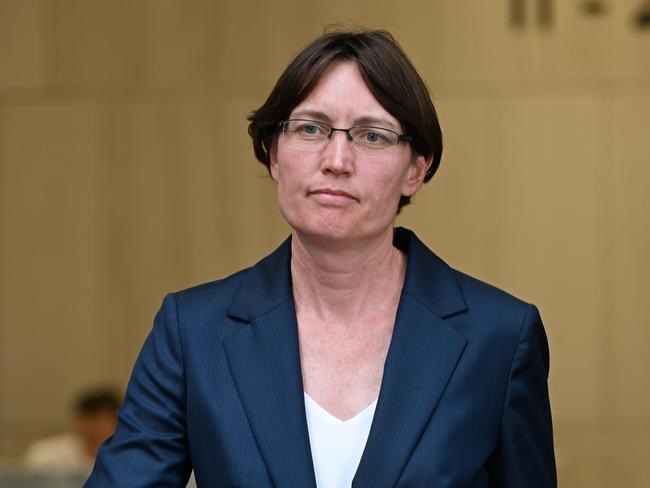 24/11/2022: forensic scientist, Kristy Bell  outside the inquiry,  after  the DNA Inquiry today dealt with forensic revelations in regards to the 2013 murder of Shandee Blackburn in Mackay. pic Lyndon Mechielsen/The Australian