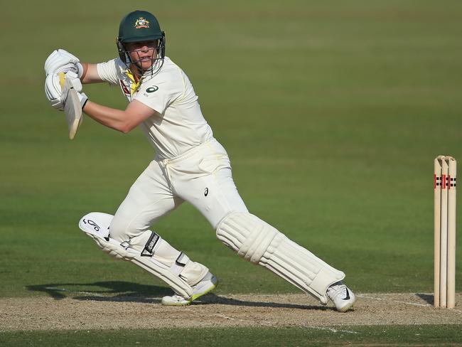 Marcus Harris is no certainty to retain his opening role despite a solid Aussie summer. Picture: Steve Bardens/Getty Images